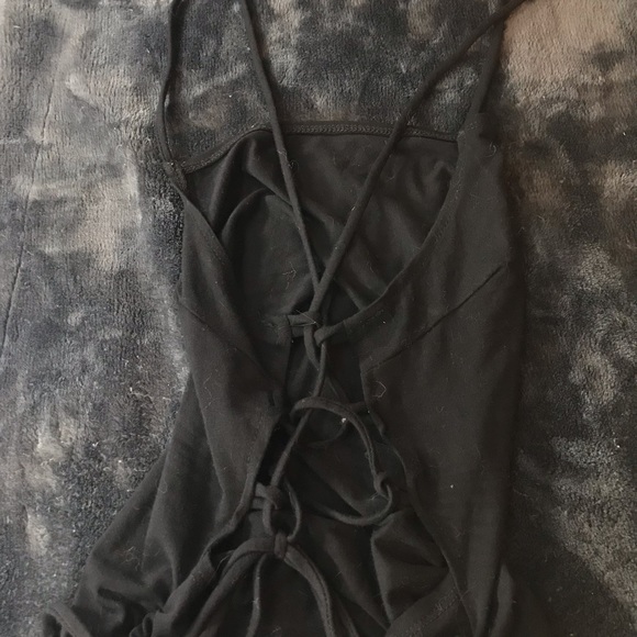 Black lace up dress - Picture 3 of 5